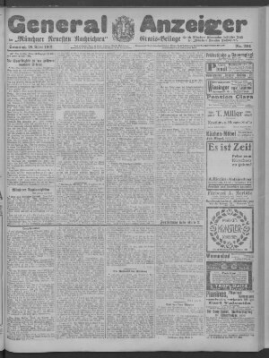 Münchner neueste Nachrichten Sonntag 20. April 1913