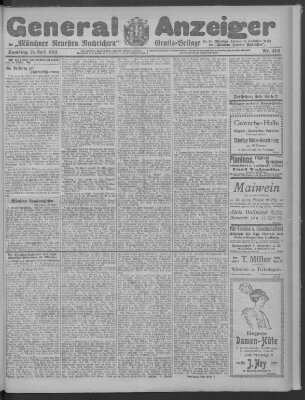 Münchner neueste Nachrichten Samstag 26. April 1913