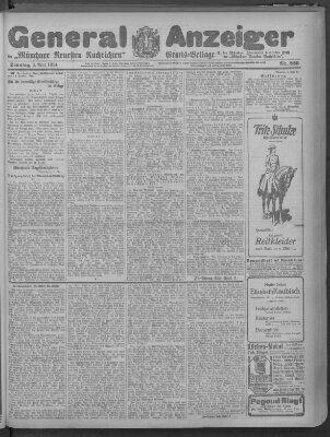 Münchner neueste Nachrichten Sonntag 3. Mai 1914