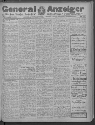 Münchner neueste Nachrichten Samstag 16. Mai 1914