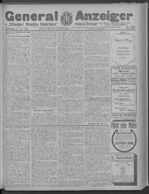 Münchner neueste Nachrichten Sonntag 17. Mai 1914