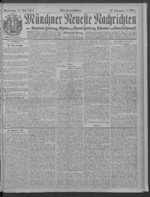 Münchner neueste Nachrichten Samstag 30. Mai 1914