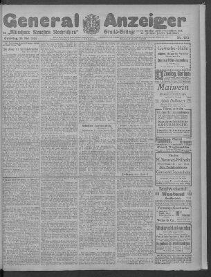 Münchner neueste Nachrichten Samstag 30. Mai 1914