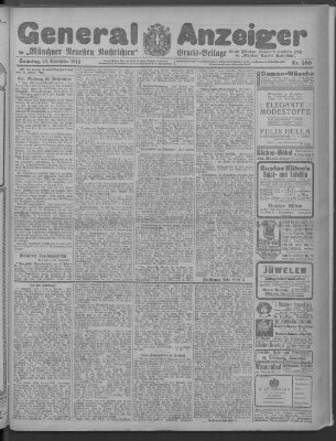 Münchner neueste Nachrichten Sonntag 23. November 1913