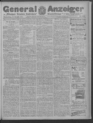 Münchner neueste Nachrichten Donnerstag 27. November 1913