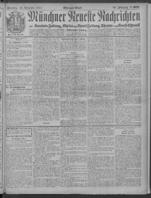 Münchner neueste Nachrichten Freitag 28. November 1913