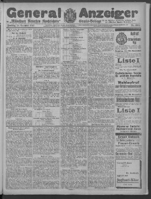 Münchner neueste Nachrichten Freitag 28. November 1913