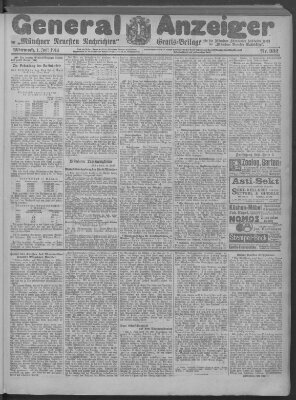 Münchner neueste Nachrichten Mittwoch 1. Juli 1914