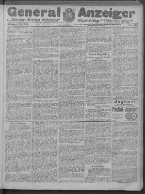 Münchner neueste Nachrichten Freitag 3. Juli 1914