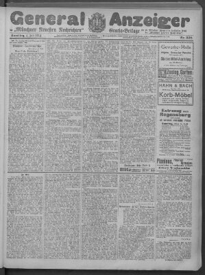 Münchner neueste Nachrichten Samstag 4. Juli 1914