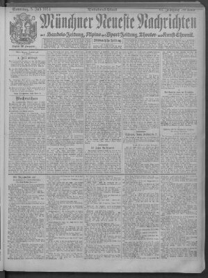 Münchner neueste Nachrichten Sonntag 5. Juli 1914