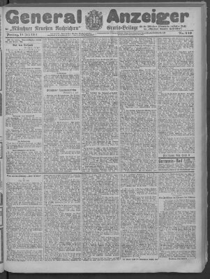 Münchner neueste Nachrichten Freitag 10. Juli 1914