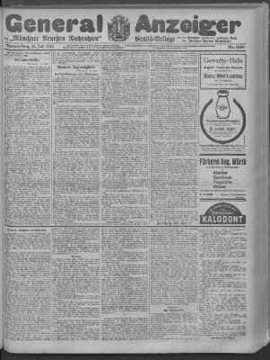 Münchner neueste Nachrichten Donnerstag 16. Juli 1914