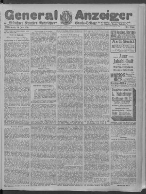 Münchner neueste Nachrichten Mittwoch 29. Juli 1914