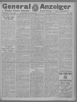 Münchner neueste Nachrichten Dienstag 18. August 1914