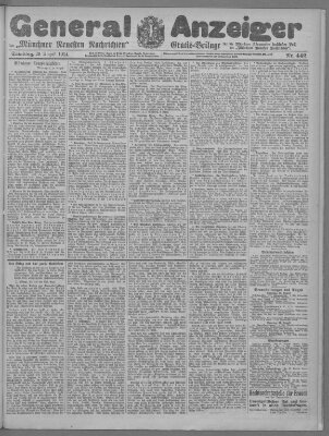 Münchner neueste Nachrichten Samstag 29. August 1914