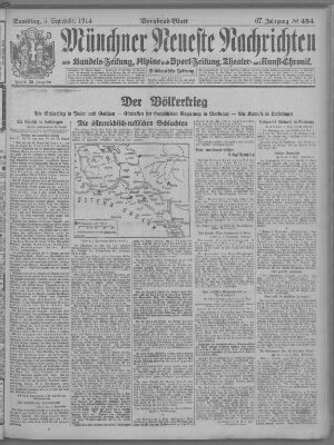 Münchner neueste Nachrichten Samstag 5. September 1914