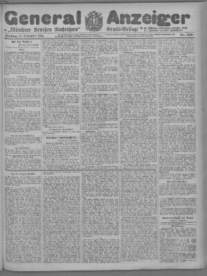 Münchner neueste Nachrichten Freitag 11. September 1914