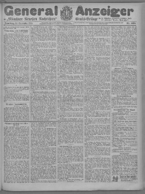 Münchner neueste Nachrichten Samstag 12. September 1914