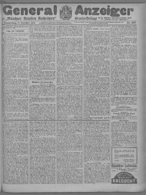 Münchner neueste Nachrichten Donnerstag 17. September 1914