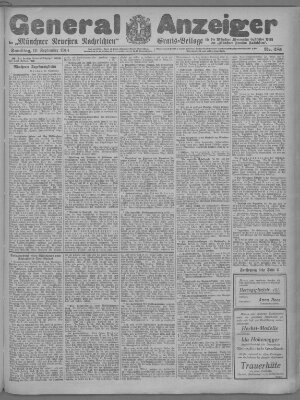 Münchner neueste Nachrichten Samstag 19. September 1914