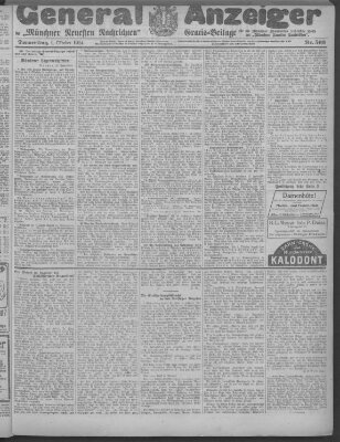 Münchner neueste Nachrichten Donnerstag 1. Oktober 1914