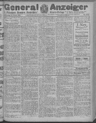 Münchner neueste Nachrichten Sonntag 11. Oktober 1914