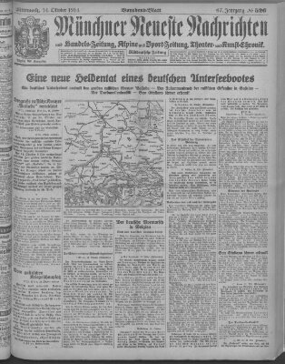 Münchner neueste Nachrichten Mittwoch 14. Oktober 1914