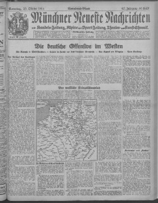 Münchner neueste Nachrichten Sonntag 25. Oktober 1914