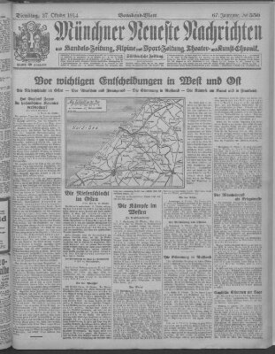 Münchner neueste Nachrichten Dienstag 27. Oktober 1914