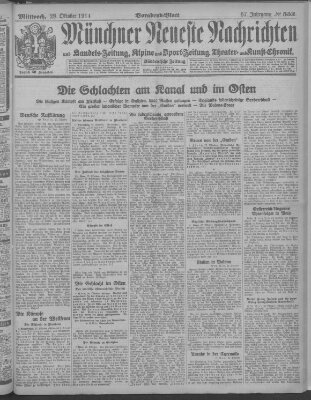 Münchner neueste Nachrichten Mittwoch 28. Oktober 1914