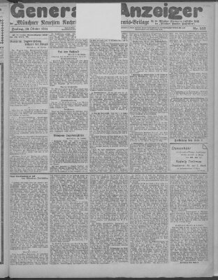 Münchner neueste Nachrichten Freitag 30. Oktober 1914