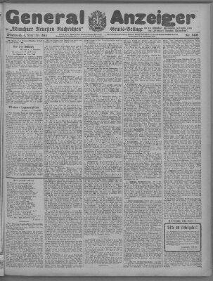 Münchner neueste Nachrichten Mittwoch 4. November 1914