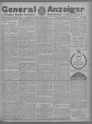 Münchner neueste Nachrichten Donnerstag 12. November 1914