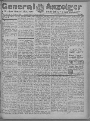 Münchner neueste Nachrichten Donnerstag 19. November 1914