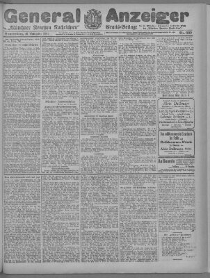 Münchner neueste Nachrichten Donnerstag 26. November 1914