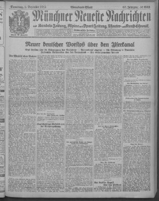 Münchner neueste Nachrichten Samstag 5. Dezember 1914