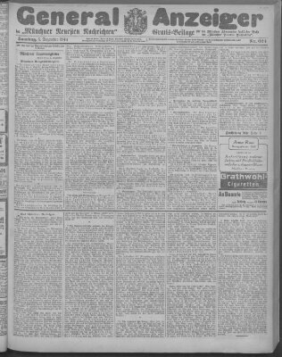 Münchner neueste Nachrichten Samstag 5. Dezember 1914