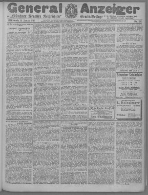 Münchner neueste Nachrichten Mittwoch 13. Januar 1915