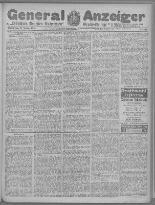 Münchner neueste Nachrichten Dienstag 19. Januar 1915