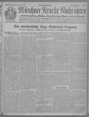 Münchner neueste Nachrichten Mittwoch 20. Januar 1915