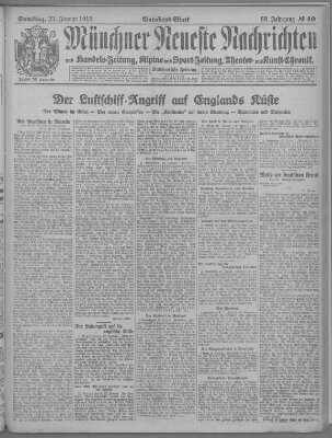 Münchner neueste Nachrichten Samstag 23. Januar 1915