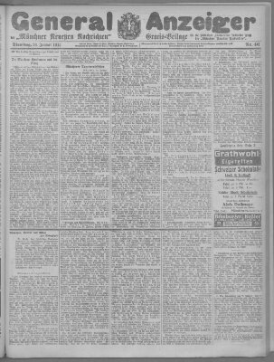 Münchner neueste Nachrichten Dienstag 26. Januar 1915