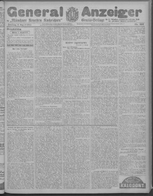 Münchner neueste Nachrichten Freitag 6. August 1915