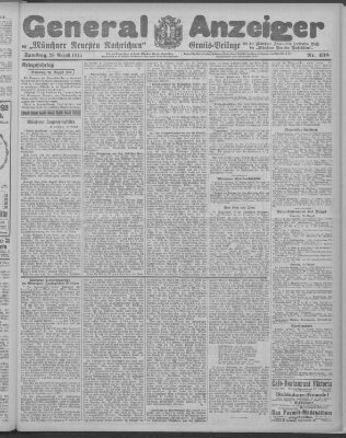 Münchner neueste Nachrichten Samstag 28. August 1915