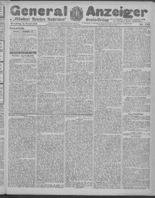 Münchner neueste Nachrichten Dienstag 31. August 1915