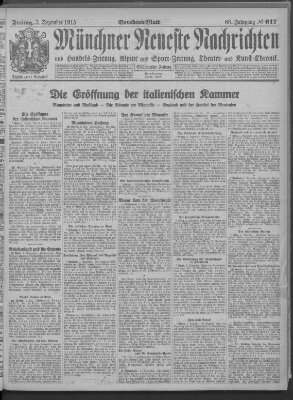 Münchner neueste Nachrichten Freitag 3. Dezember 1915