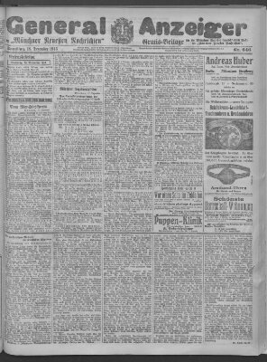 Münchner neueste Nachrichten Samstag 18. Dezember 1915