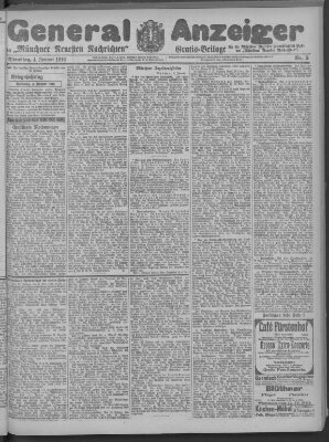 Münchner neueste Nachrichten Dienstag 4. Januar 1916