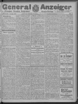 Münchner neueste Nachrichten Mittwoch 5. Januar 1916